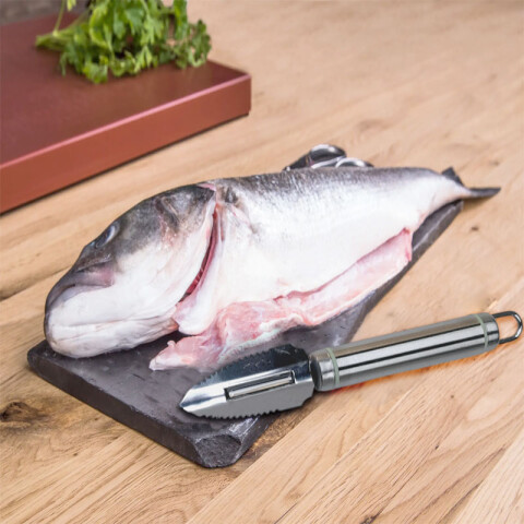 Rallador de escamas de pescado acero inoxidable 20cm Rallador De Escamas De Pescado Acero Inoxidable 20cm