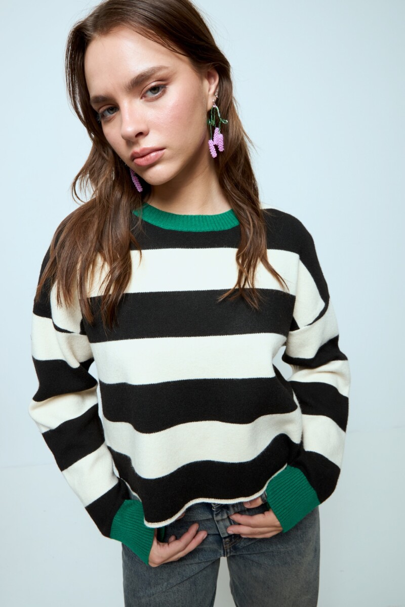 Sweater rayado verde