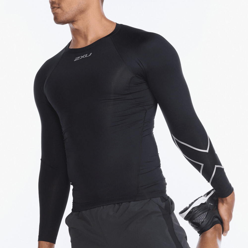 Core Compression Long Sleeve - Hombre Black/silver