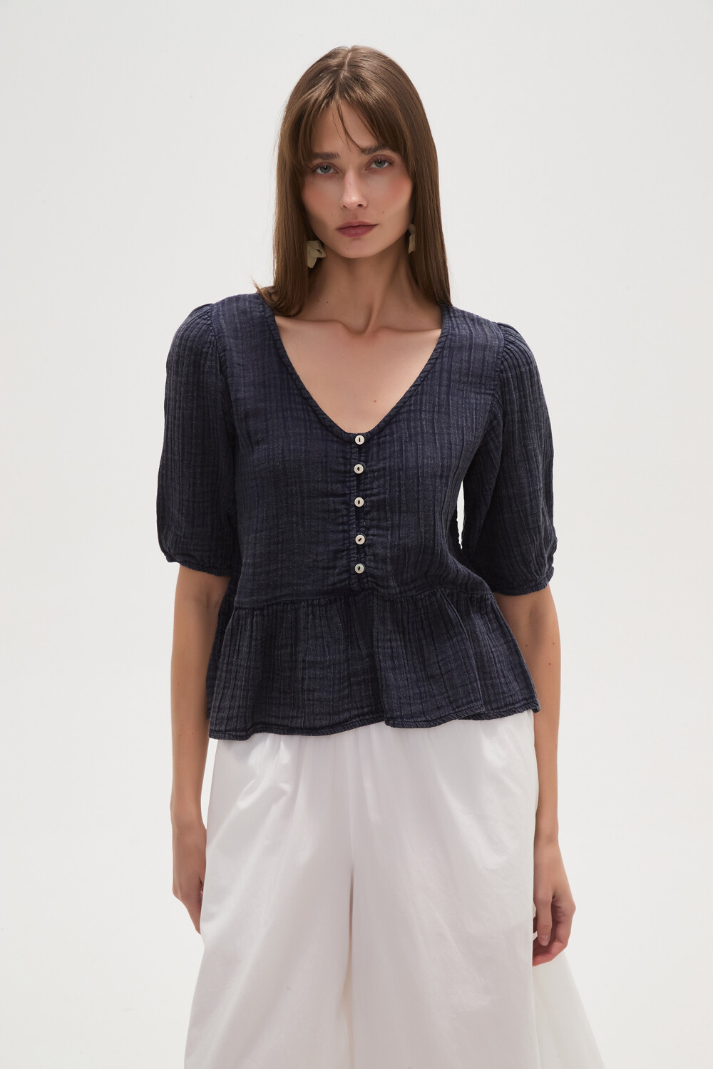 Blusa Osleb Azul Piedra