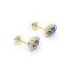 Caravanas En Oro 18K Con Zafiros Y Brillantes Caravanas En Oro 18K Con Zafiros Y Brillantes