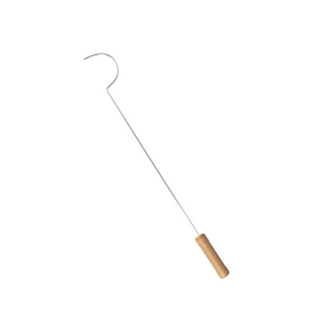 Atizador De Brasas 76.5cm Mor Acero Mango De Madera Asador Plateado