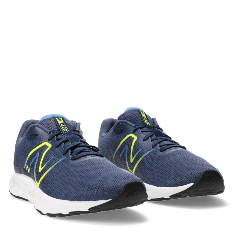 Championes de Hombre New Balance 420 V2 Azul Marino - Amarillo