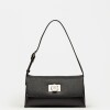 Cartera al hombro Leisure en efecto cuero graneado Negro