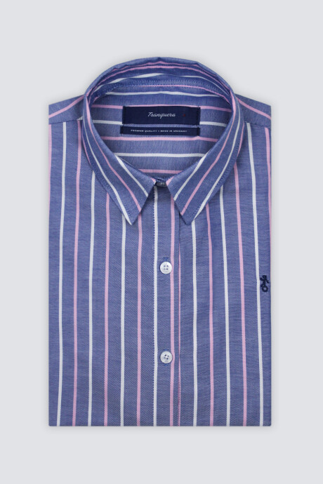 Camisa Dama Emi Raya Jean con Rosa
