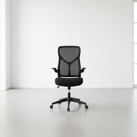 SILLA DE OFICINA MALLA-Y-METAL NEGRO 3699F