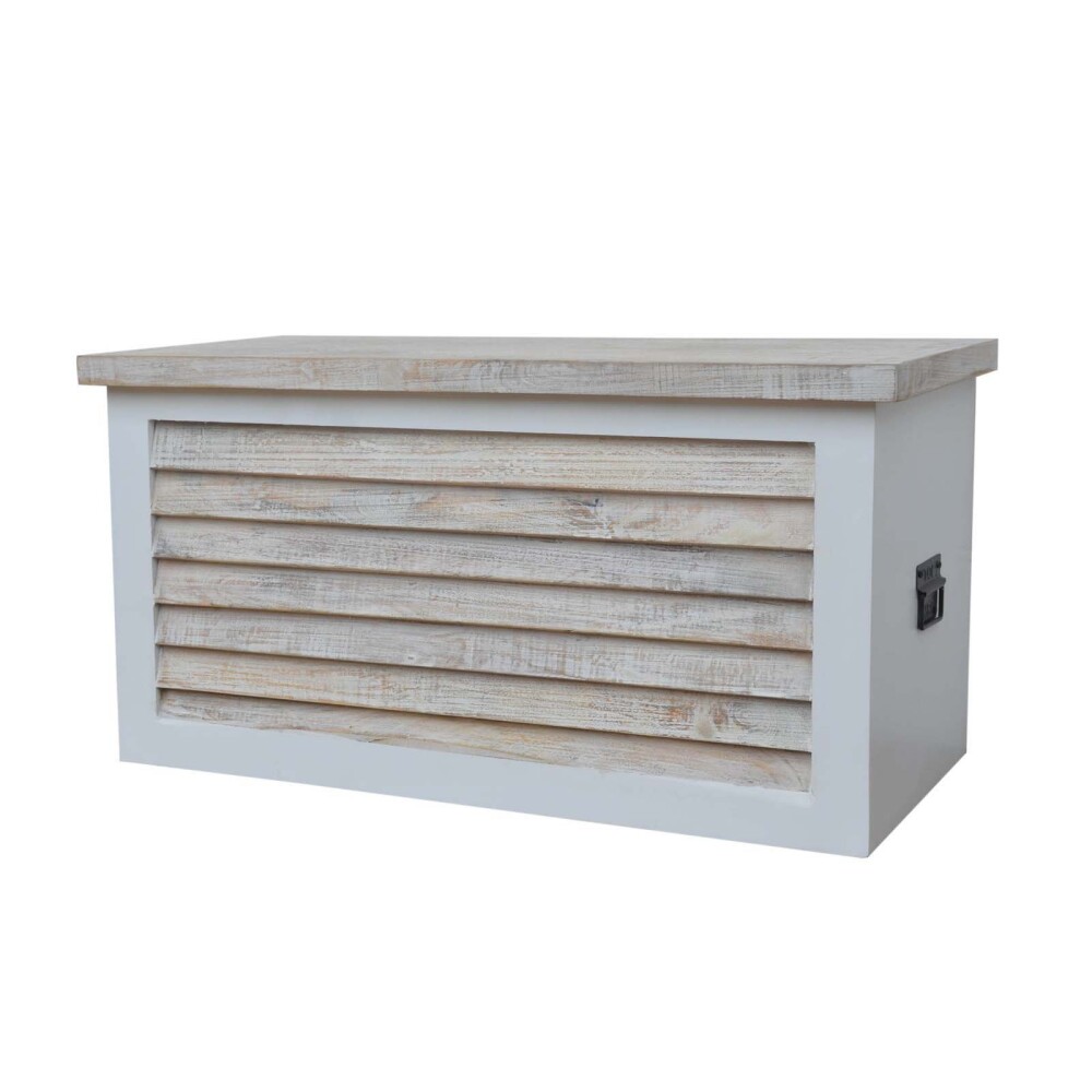 PIE DE CAMA BAÚL MADERA BLANCO EZIO