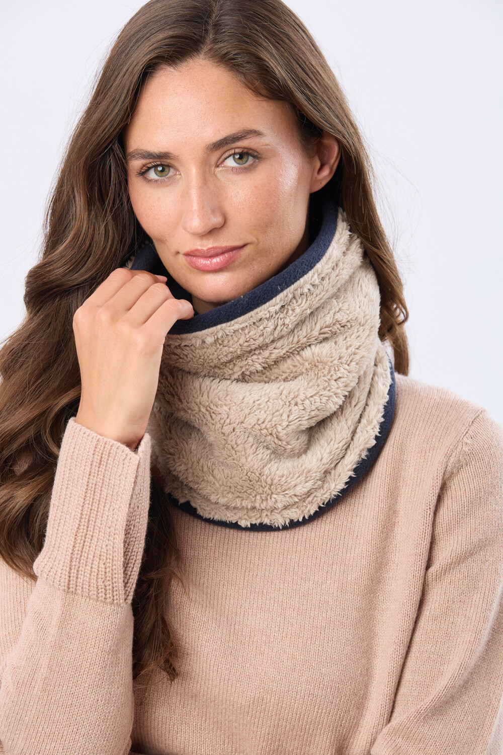 CUELLO POLAR Y SHERPA Azul