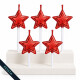 Vela Estrellas x5 Und Rojo