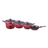Set Cookware de Teflon 7 Piezas Hausberg HB-H760RS Set Cookware de Teflon 7 Piezas Hausberg HB-H760RS