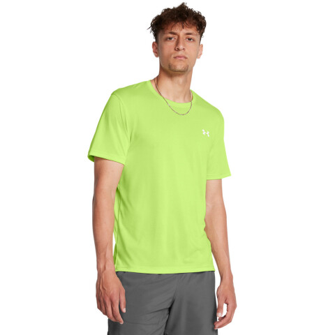 UA LAUNCH SHORTSLEEVE-ORG GRN-304