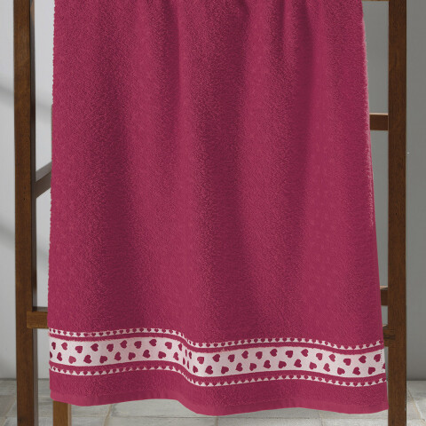 Toalla Mano Dohler Jacquard Premium 50 x 80 cm 100% Algodón 6987 - CEREZA