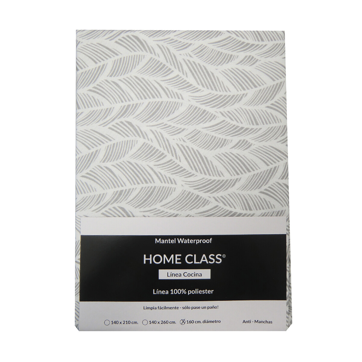 Mantel Redondo Waterproof Home Class 160 cm - 1998 HOJAS MENTA 