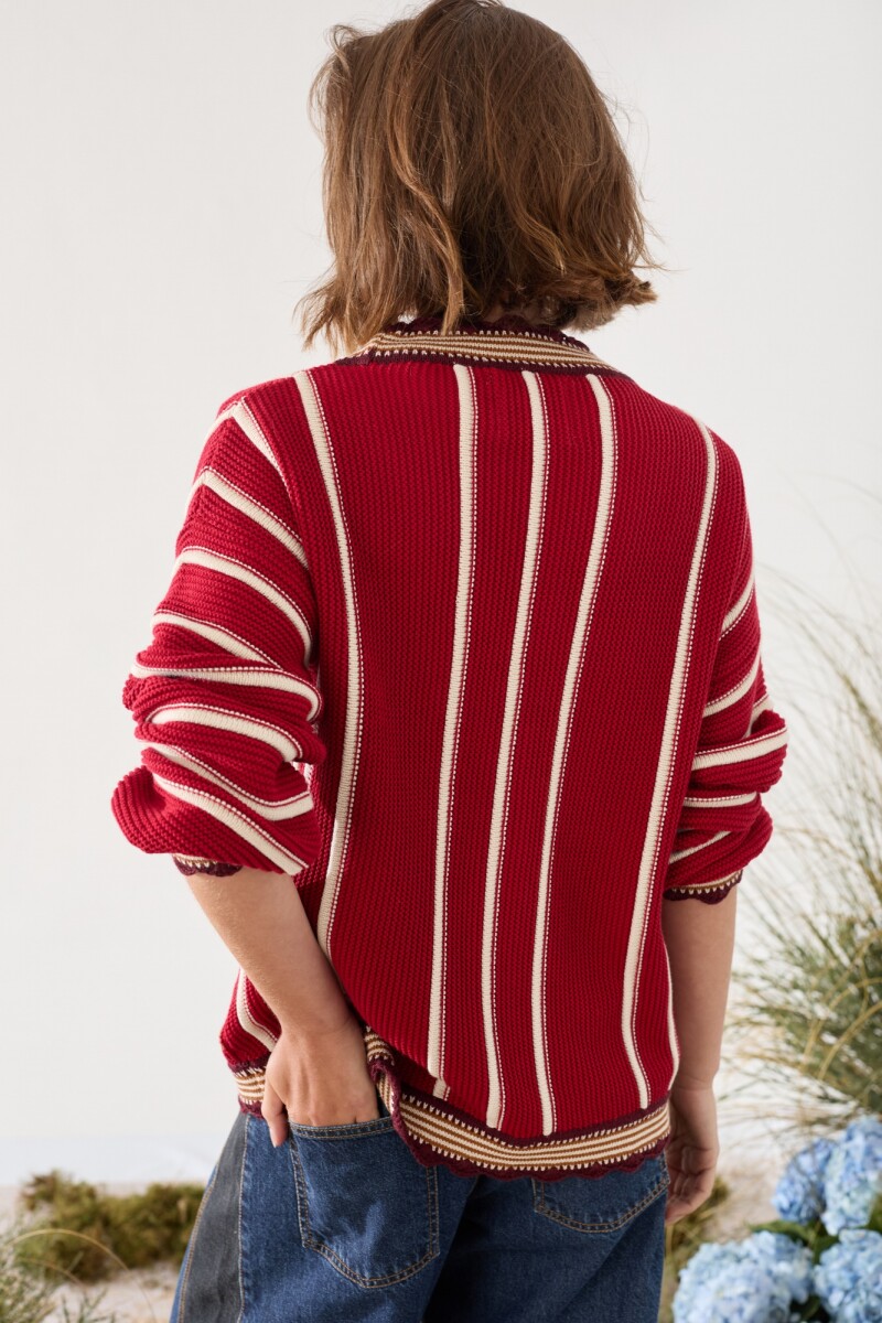 CARDIGAN SUR Rojo