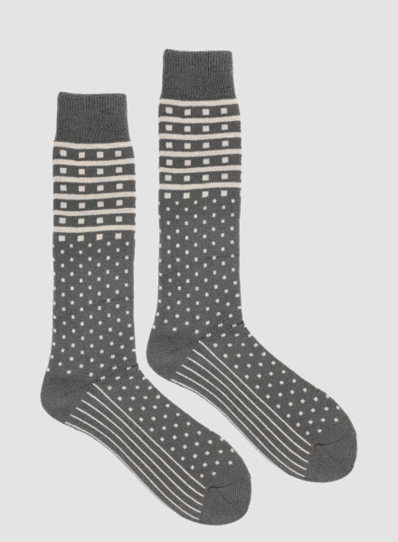 Medias 3/4 ski diseño Gris oscuro