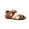 Country Sandalia Casual Cuero Tiras Combinada Cruzadas C/hebilla Telha-multicolor