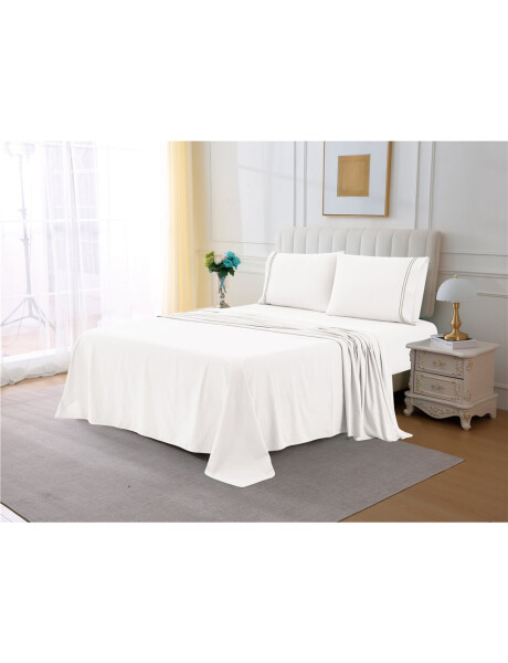 JGO SABANA BORDADO ALG 200H QUEEN 160x200+35CM BCO JGO SABANA BORDADO ALG 200H QUEEN 160x200+35CM BCO