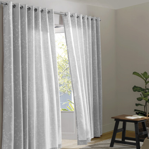 Pack x 2 Cortina Dohler Vivian 180 x 200 cm GRIS CINZA