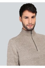 Sweater Medio Cierre BEIGE