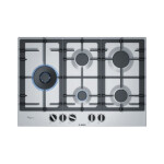 Anafe a gas Bosch PCS7A5B90 Inox 75cm negro