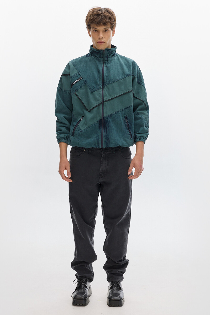 Campera Olímpica Denim Washed Green