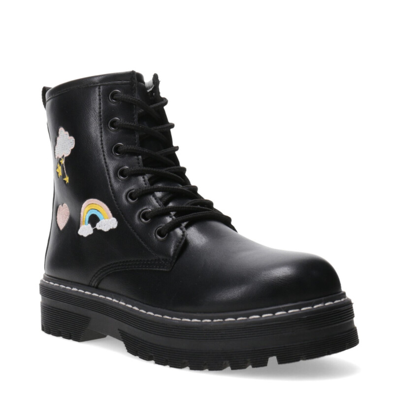 Botas de Niña MINI Miss Carol LEAVEN acordonada Negro