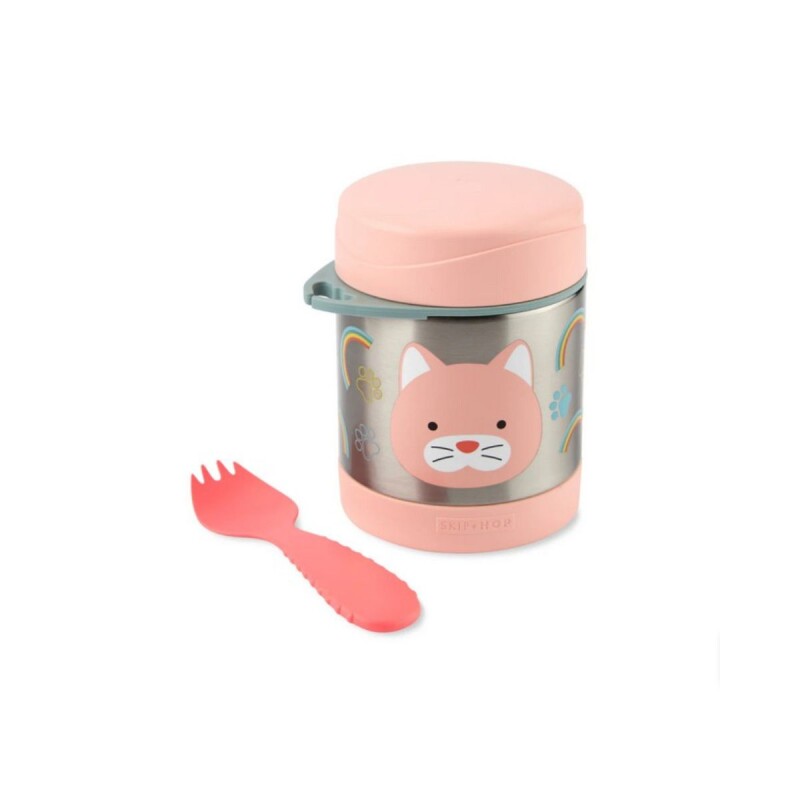 Contenedor de alimentos infantil ac. inoxidable Gato