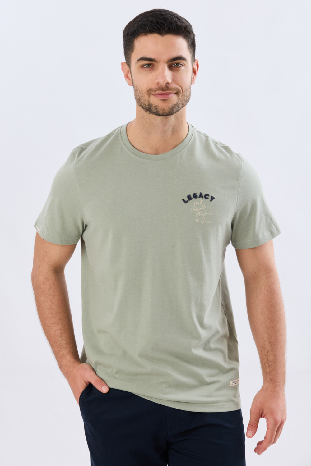 REMERA ESTAMPADA DE ALGODÓN Pistacho