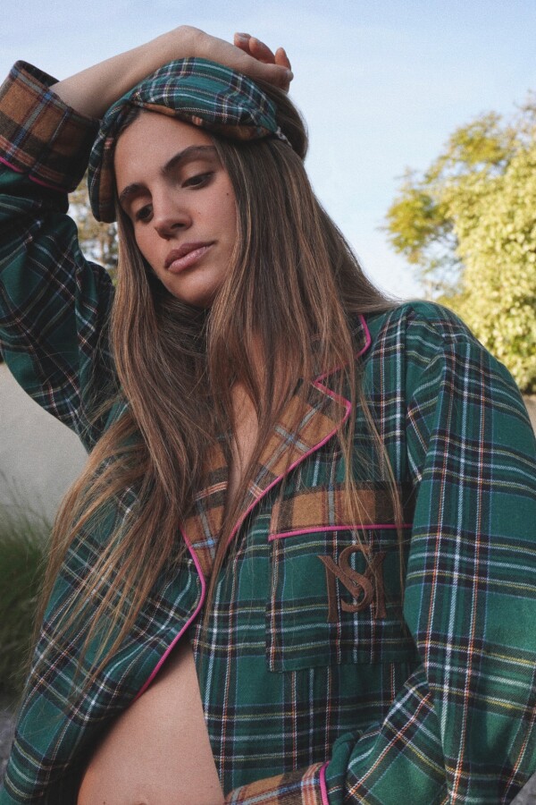 Sleepwalker Pijama Woman Verde / Mostaza