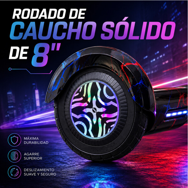 Skate Eléctrico Hoverboard 8" Dw408 MULTICOLOR