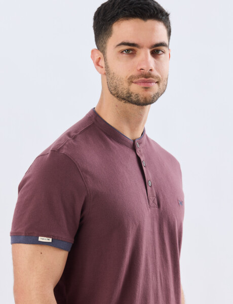 REMERA POLO CUELLO MAO Bordo