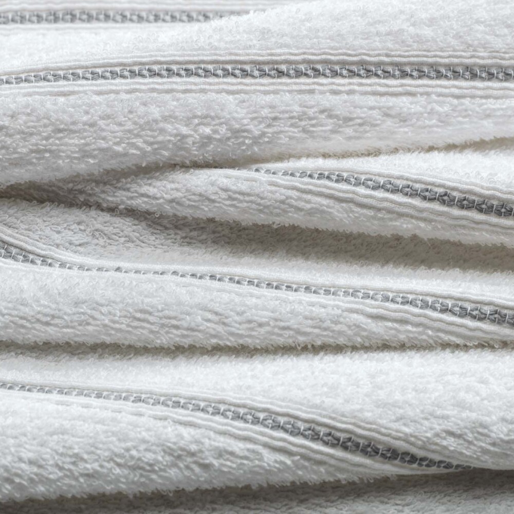 TOALLA DE MANO ALGODON BLANCO STRISCIA