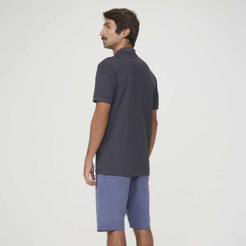 CAMISA POLO MM MASC PRETO MESCLA