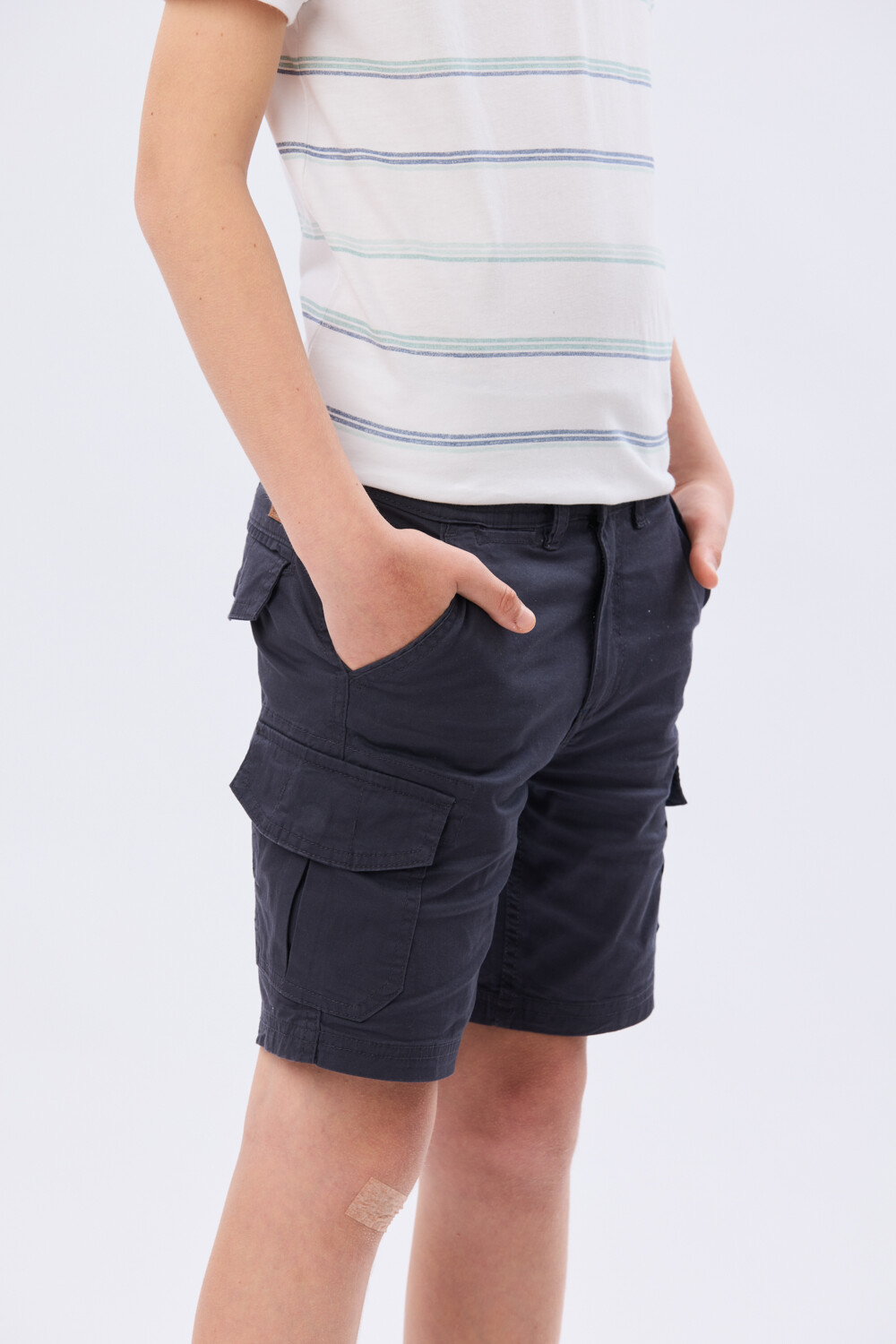 BERMUDA CARGO SPANDEX Azul