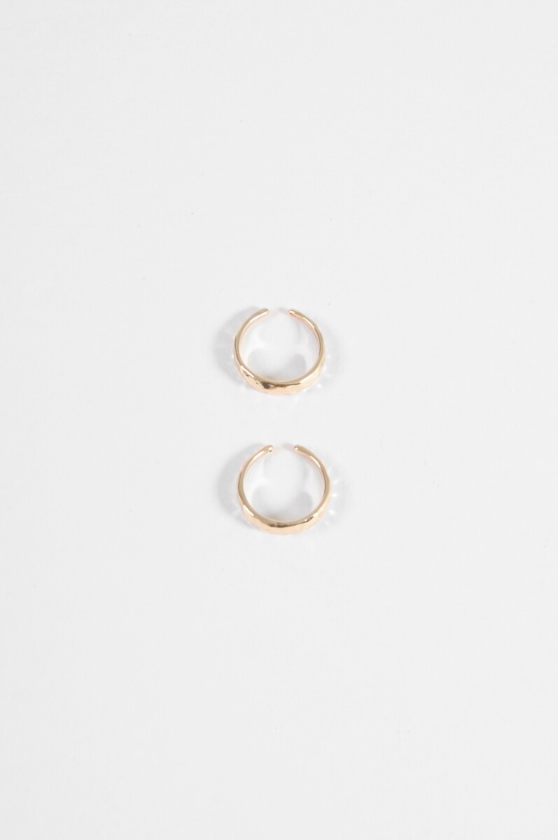 Anillo pie texture - dorado 