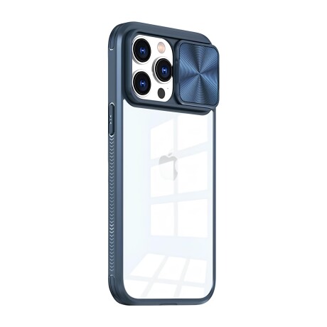 Protector Case con Protector de Cámara Slide para iPhone 15 Pro Max Blue