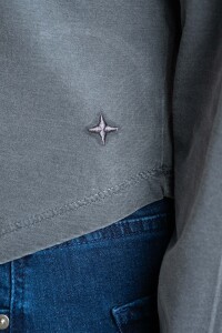 Remera Algodon Lavado Gris