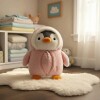 Manta De Apego Peluche C/Frazada 1.60m X 1.00m Inf. Pingüino