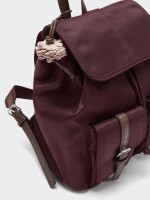 Mochila De Nylon Con Colgante burdeos