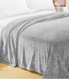 Frazada Flannel 1 Plazas Home Class 150 x 240 cm Gris