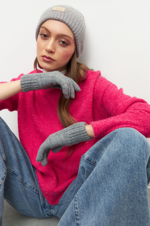 GUANTES MOIRANA Gris Melange