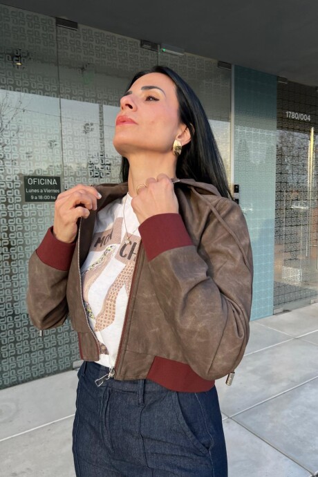 Chaqueta Bomber Rocio Marrón