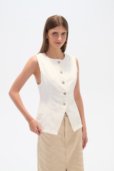 Chaleco Elvona Marfil / Off White