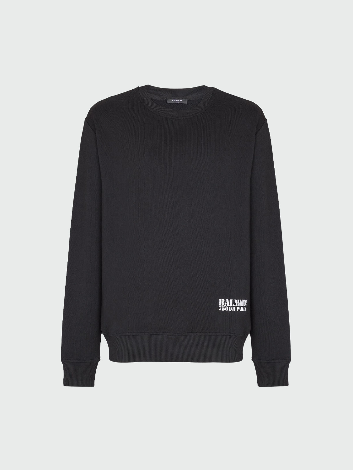 BALMAIN - SWEATSHIRT PEQUEÑA ESTAMPA Negro