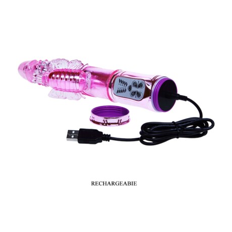 Vibrador Con Rotación Doble Estimulo Recargable Baile Vibrador Con Rotación Doble Estimulo Recargable Baile