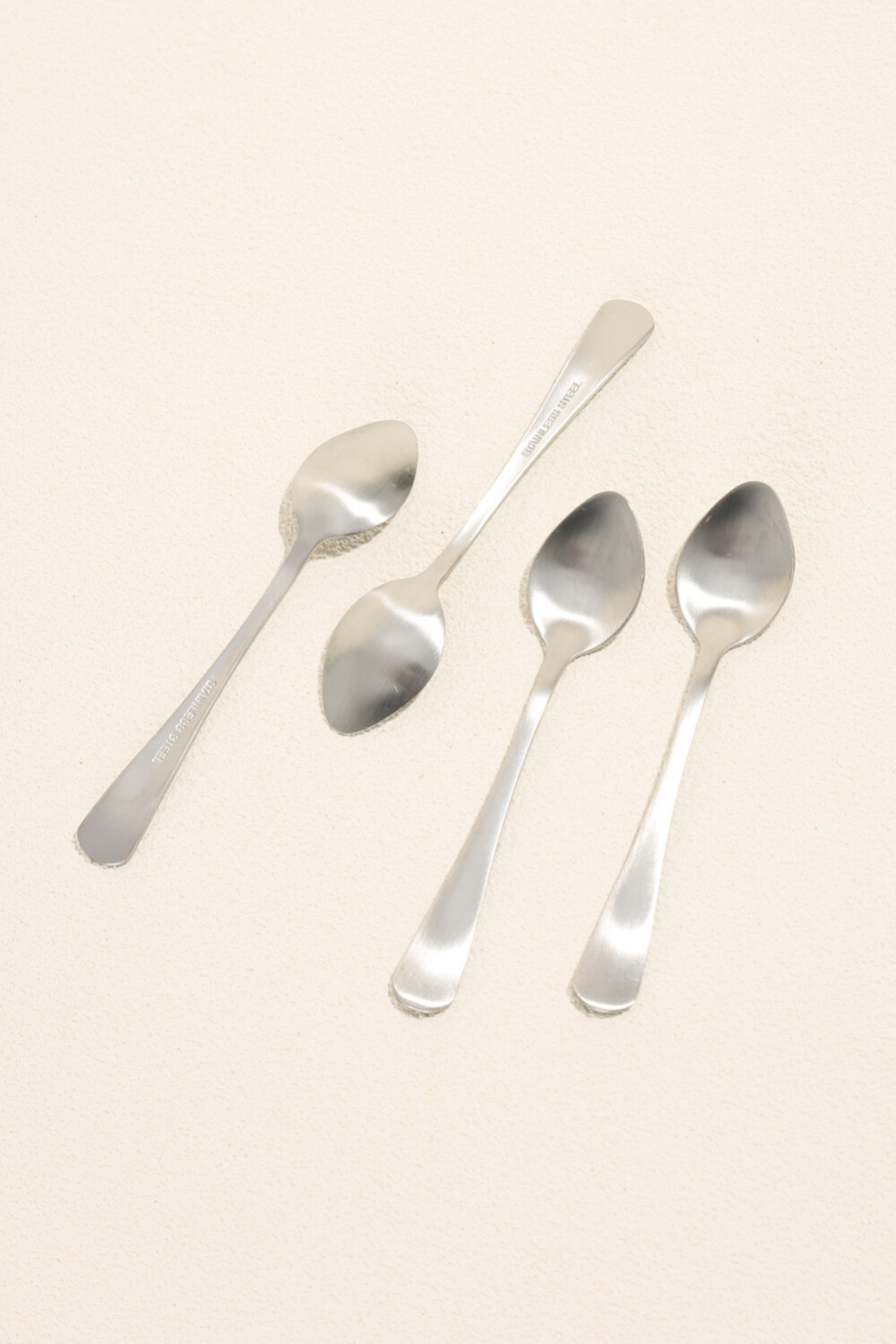 Cuchara Para Café Olivo Set 4 Un. Plateado Color Unico