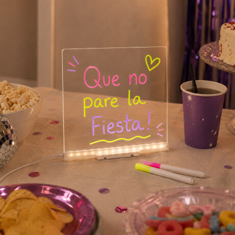 Pizarra acrílica LED para dibujar 20x20cm Sc