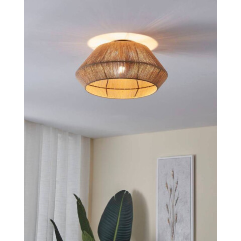 Aplique techo entramado hilo beige Ø480mm ALDERNEY EG4226