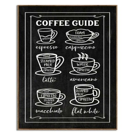 Cuadro 40X50Cm Marco Coffee Guide