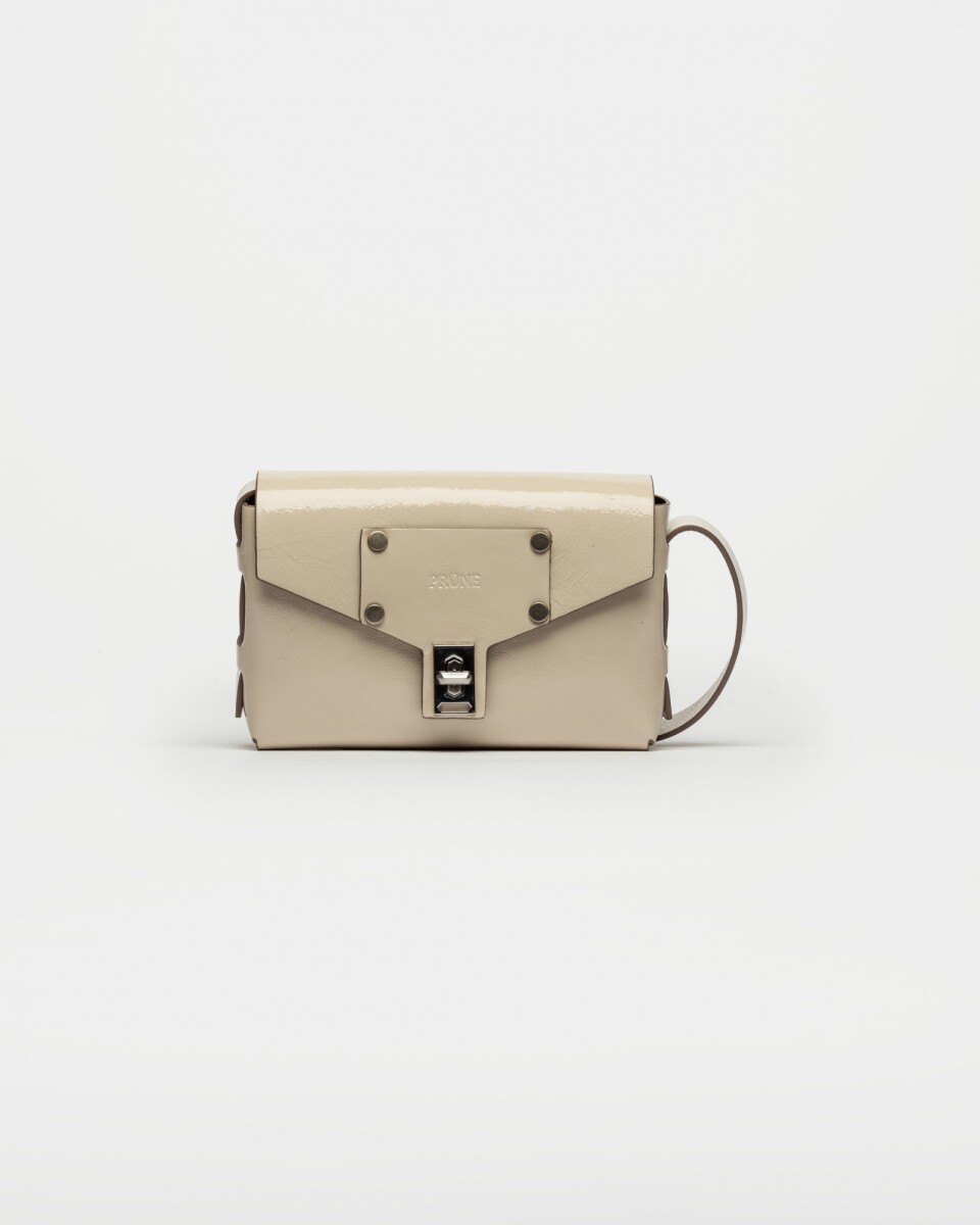 Mini Bag Palma En Cuero Charol - Natural 